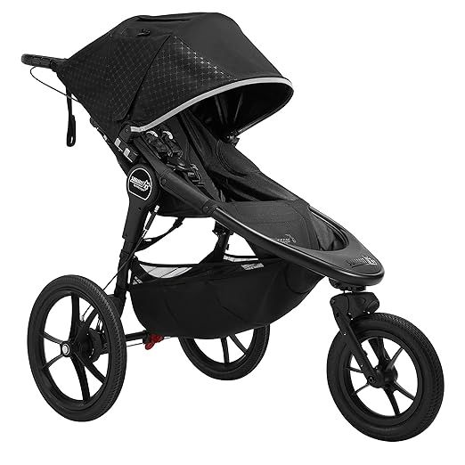 Baby Jogger Summit X3 Kinderwagen zum Joggen | zusammenklappbarer 3-Rad-Sportkinderwagen mit Handbremse | Midnight Black (Schwarz)