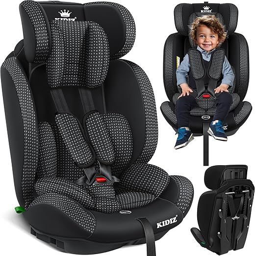KIDIZ Triangle Premium Child Car Seat | Car Seat | 9 kg - 36 kg 1-12 Years | Group 1/2/3 | Universal | Approved according to ECE R129/03